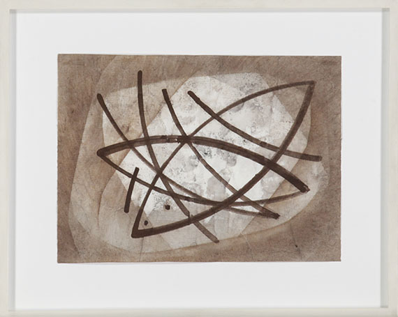 Hermann Glöckner - Kurvige Übermalung in Braun - Frame image