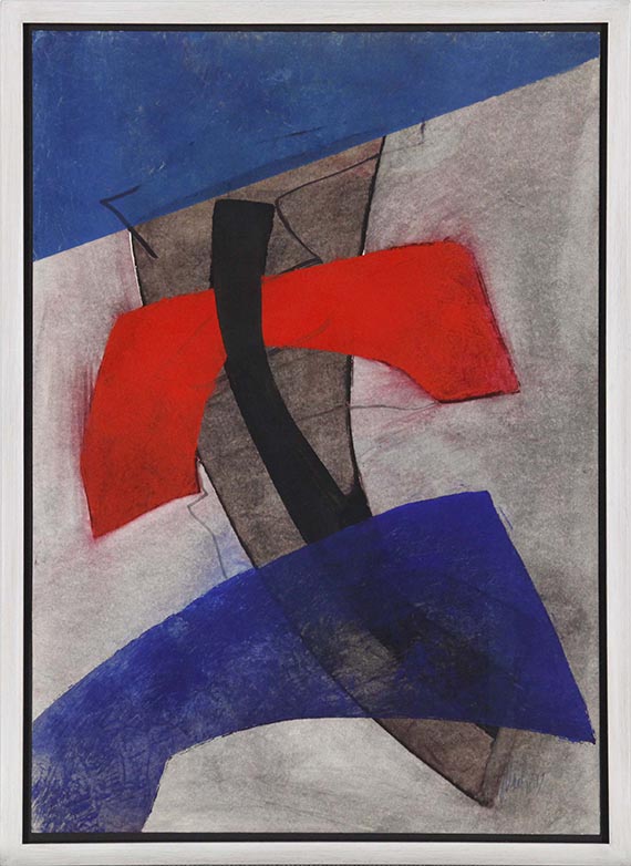 Fritz Winter - Komposition in Blau und Rot - Frame image