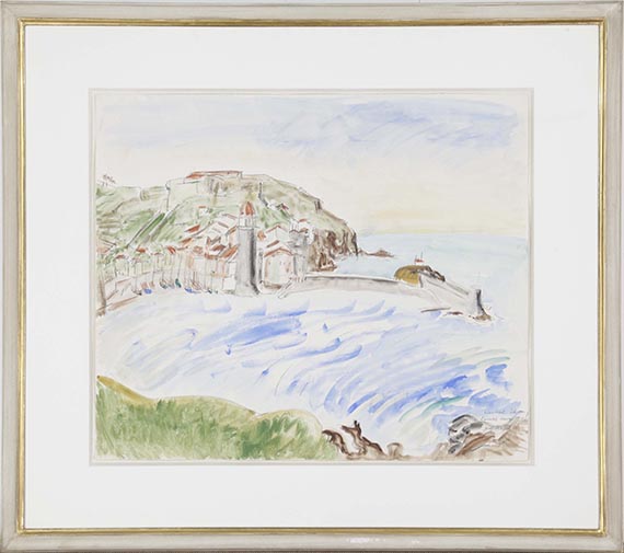 Erich Heckel - Leuchtturm am Hafen (Port-Vendres) - Frame image