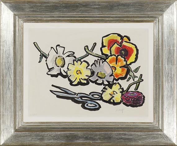 Karl Schmidt-Rottluff - Schere und Blumen - Frame image