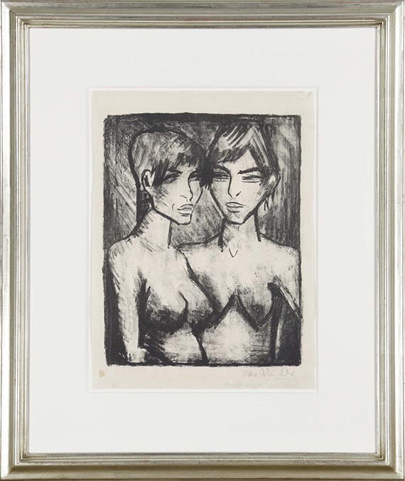 Otto Mueller - Zwei Mädchen - Halbakte (Russisches Mädchenpaar) - Frame image