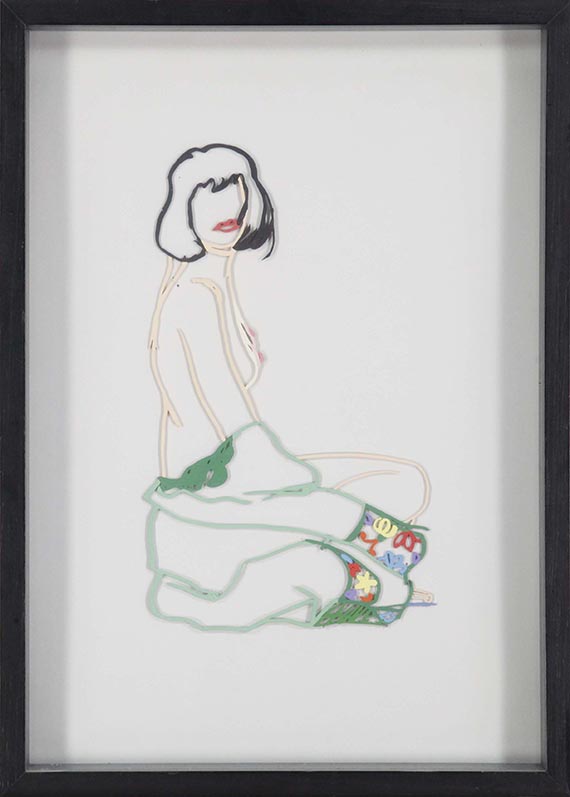 Tom Wesselmann - Monica Sitting Robe Half Off - Frame image