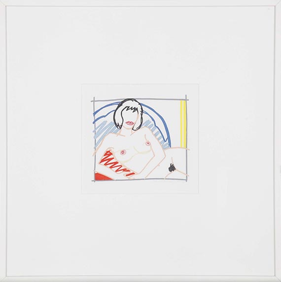 Tom Wesselmann - Monica Nude with Yellow Curtain - Frame image