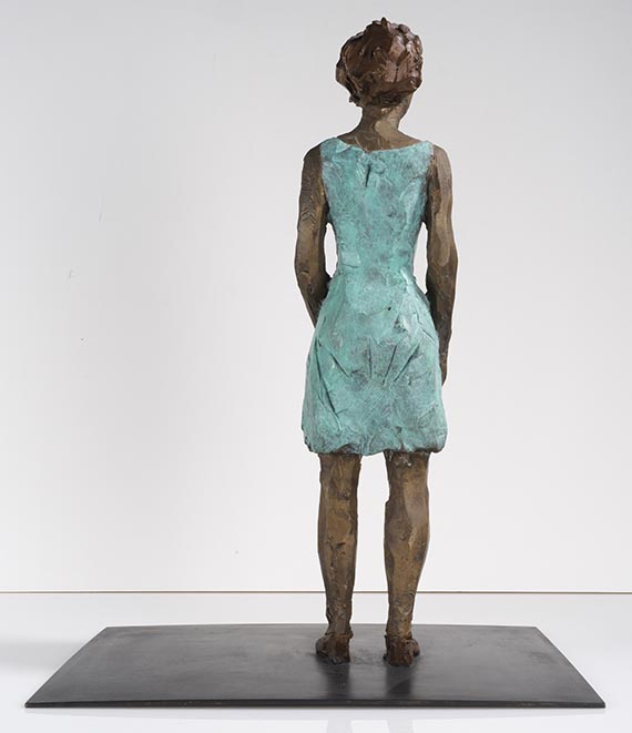 Stephan Balkenhol - Frau im grünen Kleid - Back side