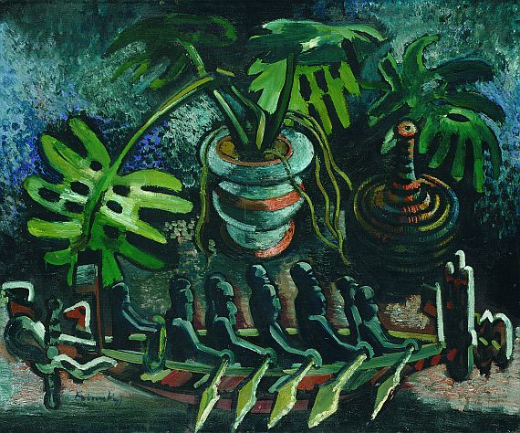 Bruno Krauskopf - Stillleben mit Philodendron