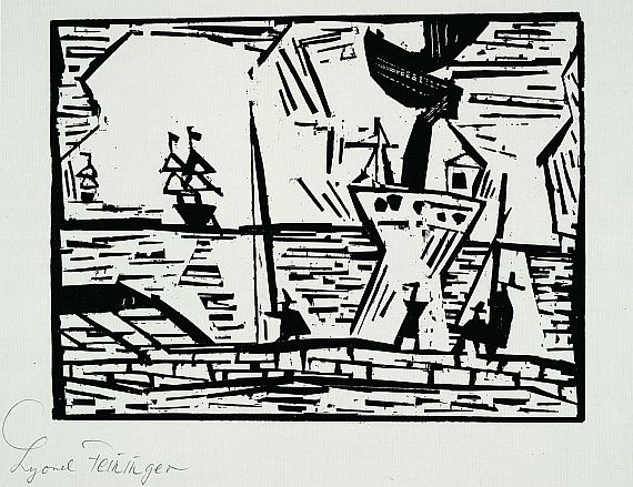 Lyonel Feininger - Auf der Quaimauer