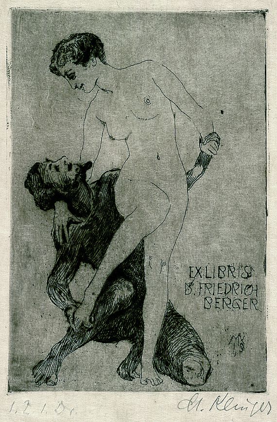 Max Klinger - Ex Libris Dr. Friedrich Berger