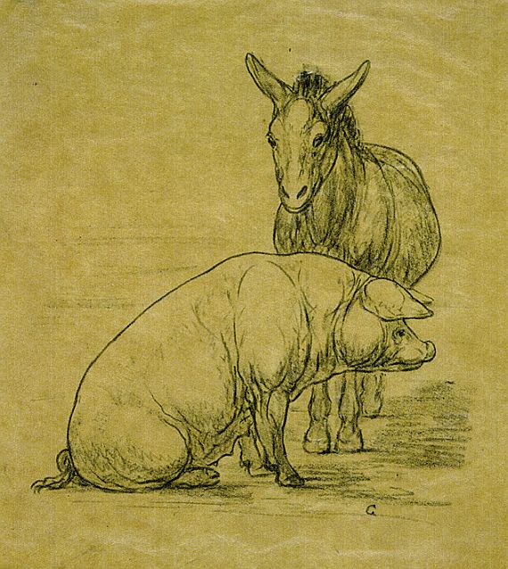 August Gaul - Schwein und Esel