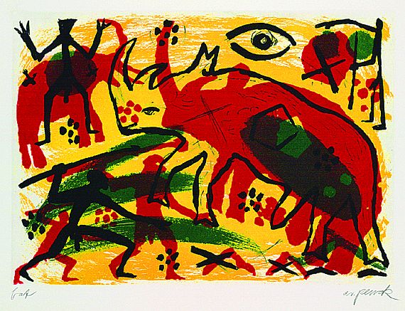 A.R. (d.i. Ralf Winkler) Penck - Energiefeld - Urszene II