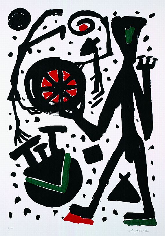 A.R. (d.i. Ralf Winkler) Penck - Komposition mit Figuren