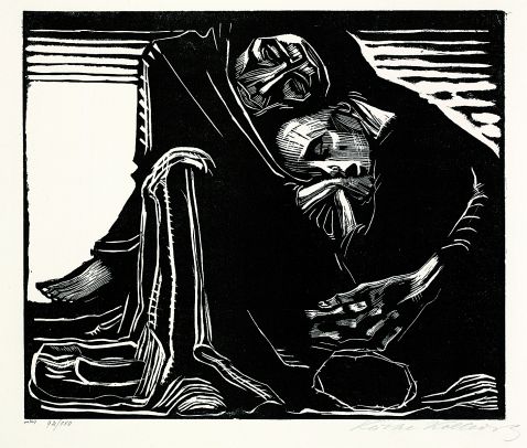 Käthe Kollwitz - Tod mit Frau im Schoß