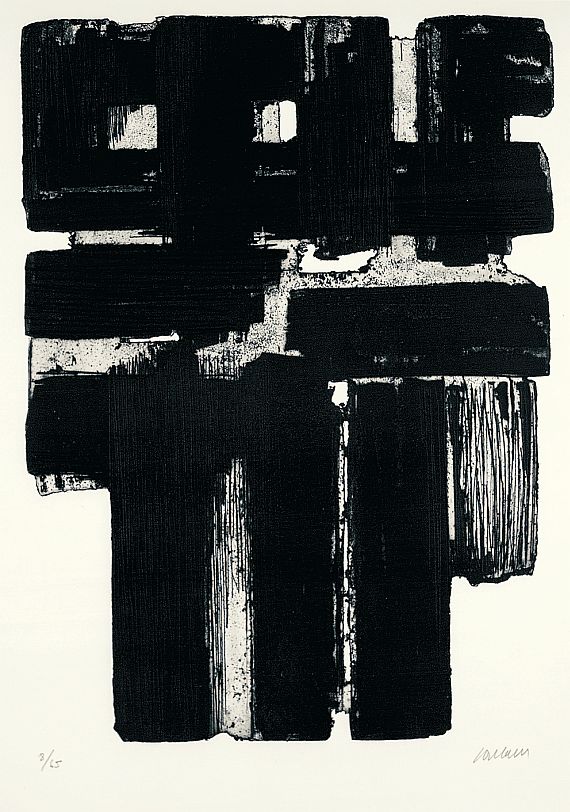 Pierre Soulages - Eau forte no 10 b