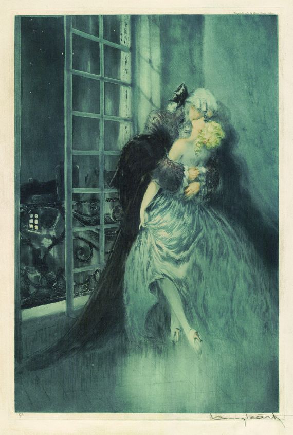 Louis Icart - Paar am Fenster