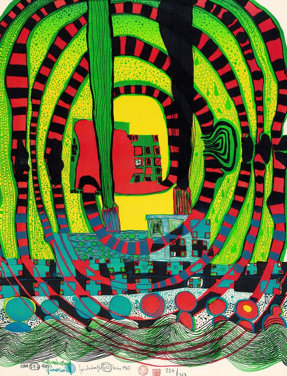 Friedensreich Hundertwasser - Seereise II - Reise zur See und mit der Bahn