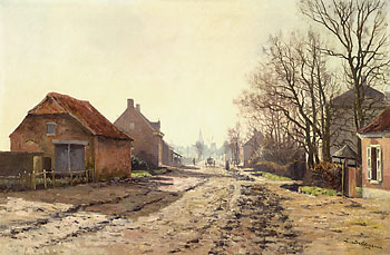 Léon Delderenne - Flämische Dorfstraße