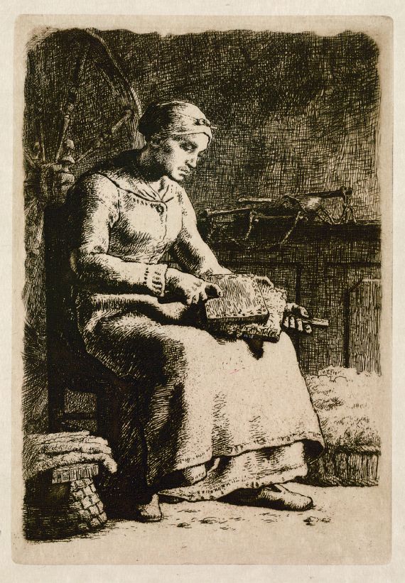 Jean Francois Millet - La cardeuse