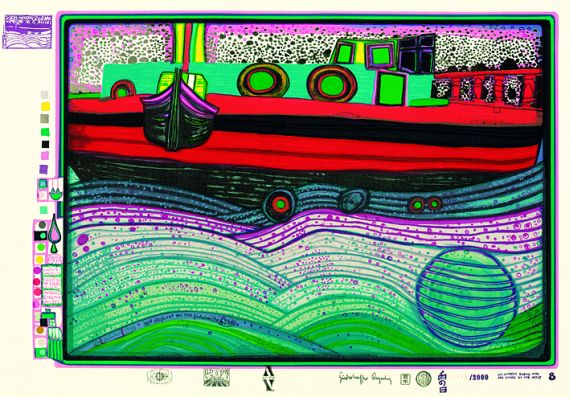 Friedensreich Hundertwasser - Regentag auf Liebe Wellen