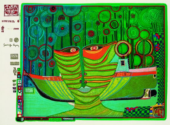 Friedensreich Hundertwasser - Kolumbus Regentag in Indien