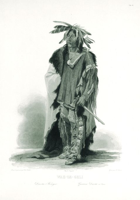Indianer - Wak-Tae-Geli. Dacota-Krieger.