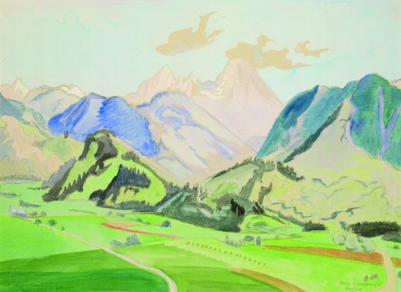 Erich Heckel - Berge bei Salzburg