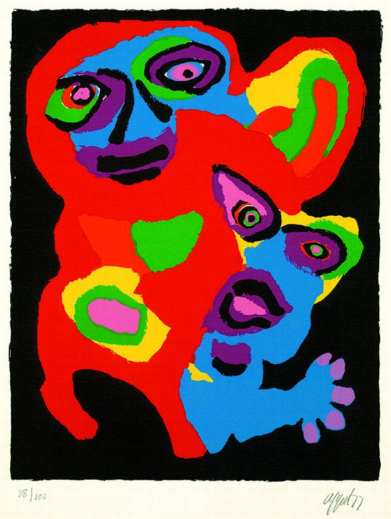 Karel Appel - 2 Bll. Ohne Titel