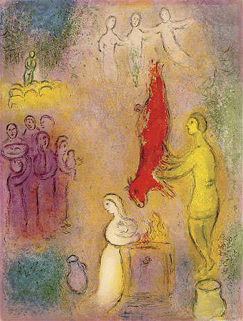 Marc Chagall - Opfer für die Nymphen