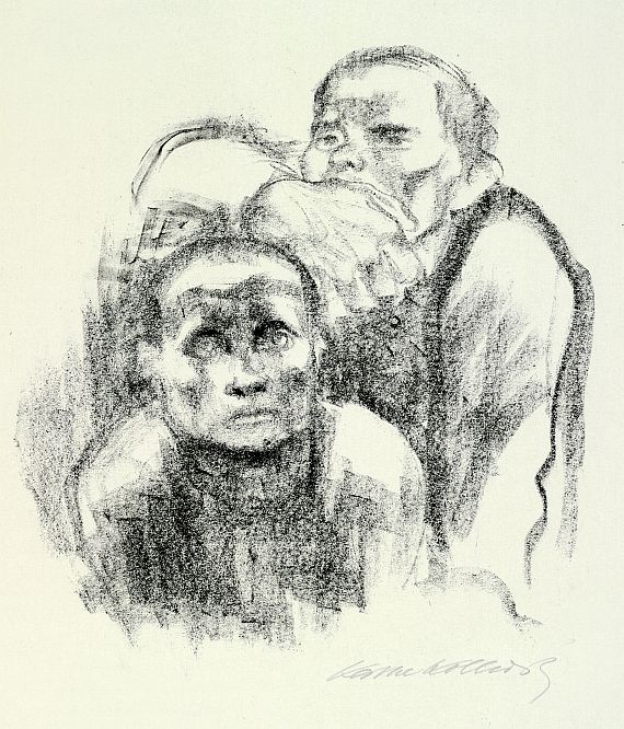 Käthe Kollwitz - Gefangene, Musik hörend