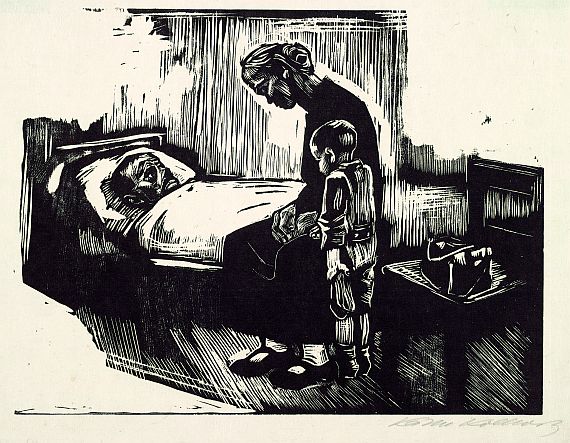 Käthe Kollwitz - Besuch im Krankenhaus