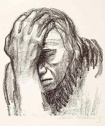 Käthe Kollwitz - Nachdenkende Frau 1. Fassung