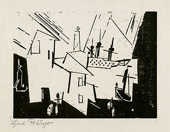 Lyonel Feininger - Hafen (Kriegsschiff in der Hafeneinfahrt)