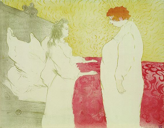 Henri de Toulouse-Lautrec - Femme au lit, profil, au petit lever
