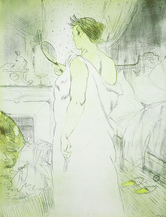 Henri de Toulouse-Lautrec - Femme à glace, La glace à main