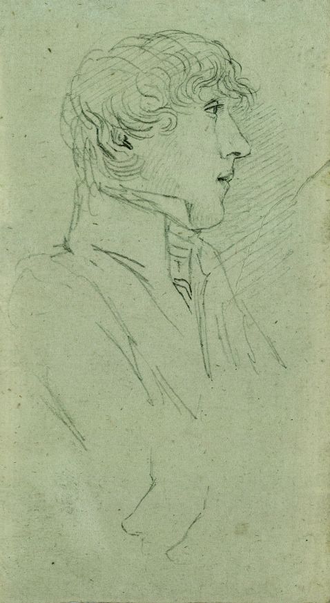 Johann Adam Klein - Brustbild im Profil eines jungen Mannes, wohl der Maler Johann Christian Erhard