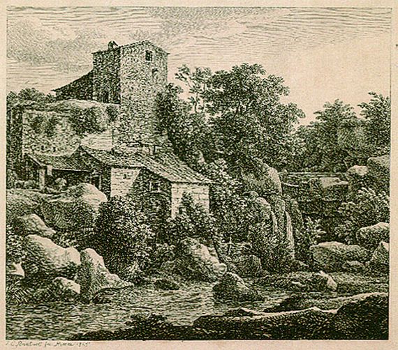 Johann Christian Reinhart - Die Mühle mit alten Gebäuden