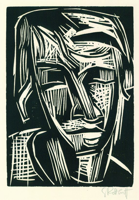 Karl Schmidt-Rottluff - Mädchenkopf