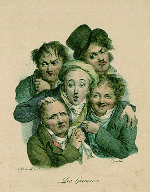 Louis Léopold Boilly - 4 Bll. aus: Les Grimaces