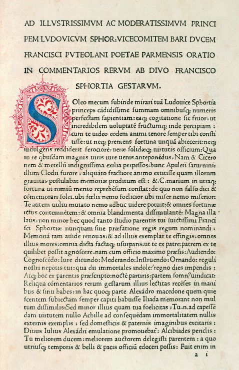 Simoneta, J. - Commentarii rerum gestarum Francisci (1478).