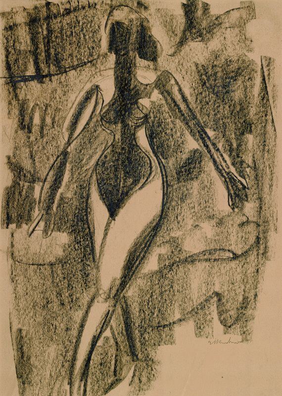 Ernst Ludwig Kirchner - Schreitender Akt im Freien (Frauenakt)
