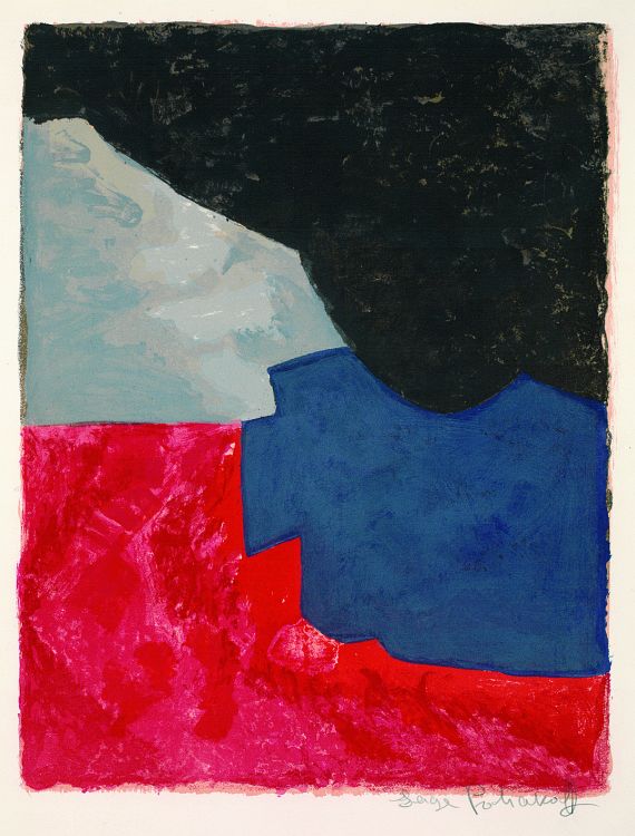 Serge Poliakoff - Composition rouge, grise et noire