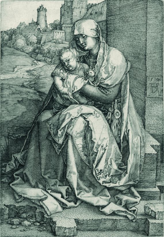 Albrecht Dürer - Maria mit dem Kind an der Mauer