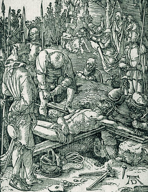 Albrecht Dürer - Christus wird ans Kreuz geschlagen