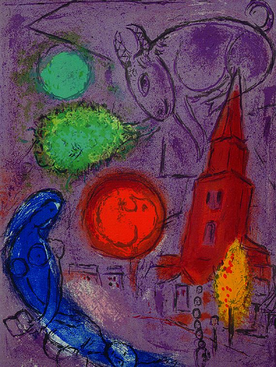 Marc Chagall - 2 Bll.: Saint-Germain-des-Prés. Aus: Zirkus
