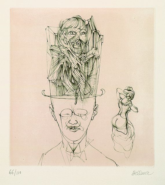 Hans Bellmer - Herr mit Zylinder