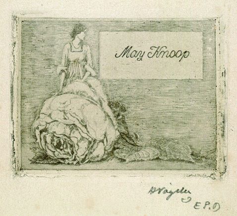 Heinrich Vogeler - 3 Bll. Exlibris: May Knoop. Else Altvater. Selma Löhnberg