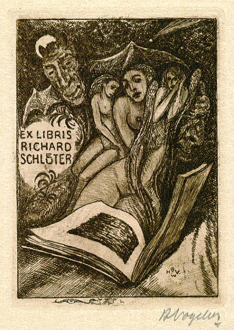 Heinrich Vogeler - Exlibris Richard Schlüter I