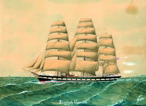 Monogrammist - Vollschiff "Elisabeth Grimstad" aus Norwegen