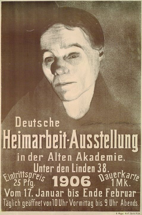 Käthe Kollwitz - Plakat der Deutschen Heimarbeit-Ausstellung Berlin 1906