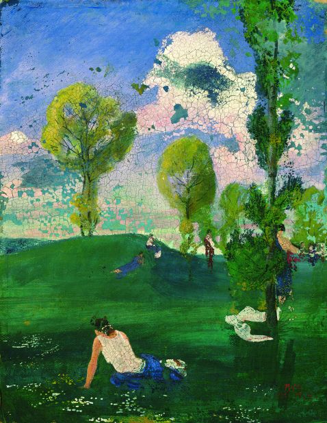 August Macke - Landschaft mit antiken Figuren