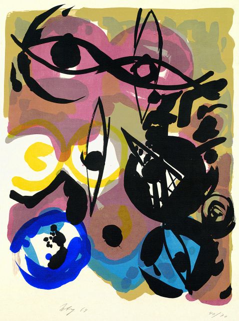 Ernst Wilhelm Nay - Farblitho 1964-3