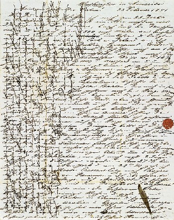 Heinrich Schliemann - 1 eigh. Brief m. U. (an den Vater E. Schliemann).
